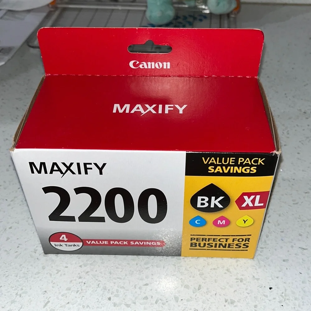 Sealed In Ob Genuine Canon Maxify 2200 Bk Xl, C, M, Y Value Pack 4